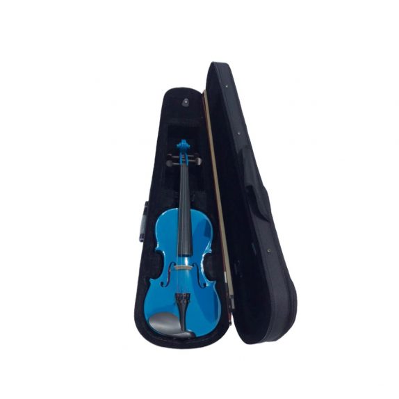 Violín 4/4 La Sevillana de color azul. Violin DLX-LSV44CDBL Audio Music