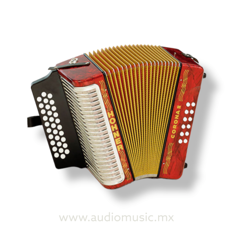 Acordeon Corona II HOHNER Tono FA-SIB-MIB Audio Music Mexico