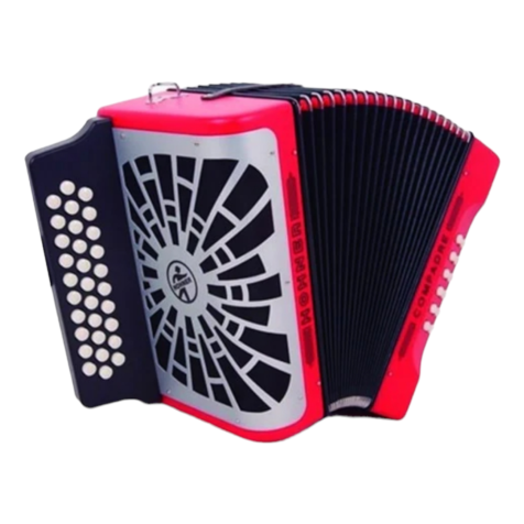 acordeon compadre en fa rojo