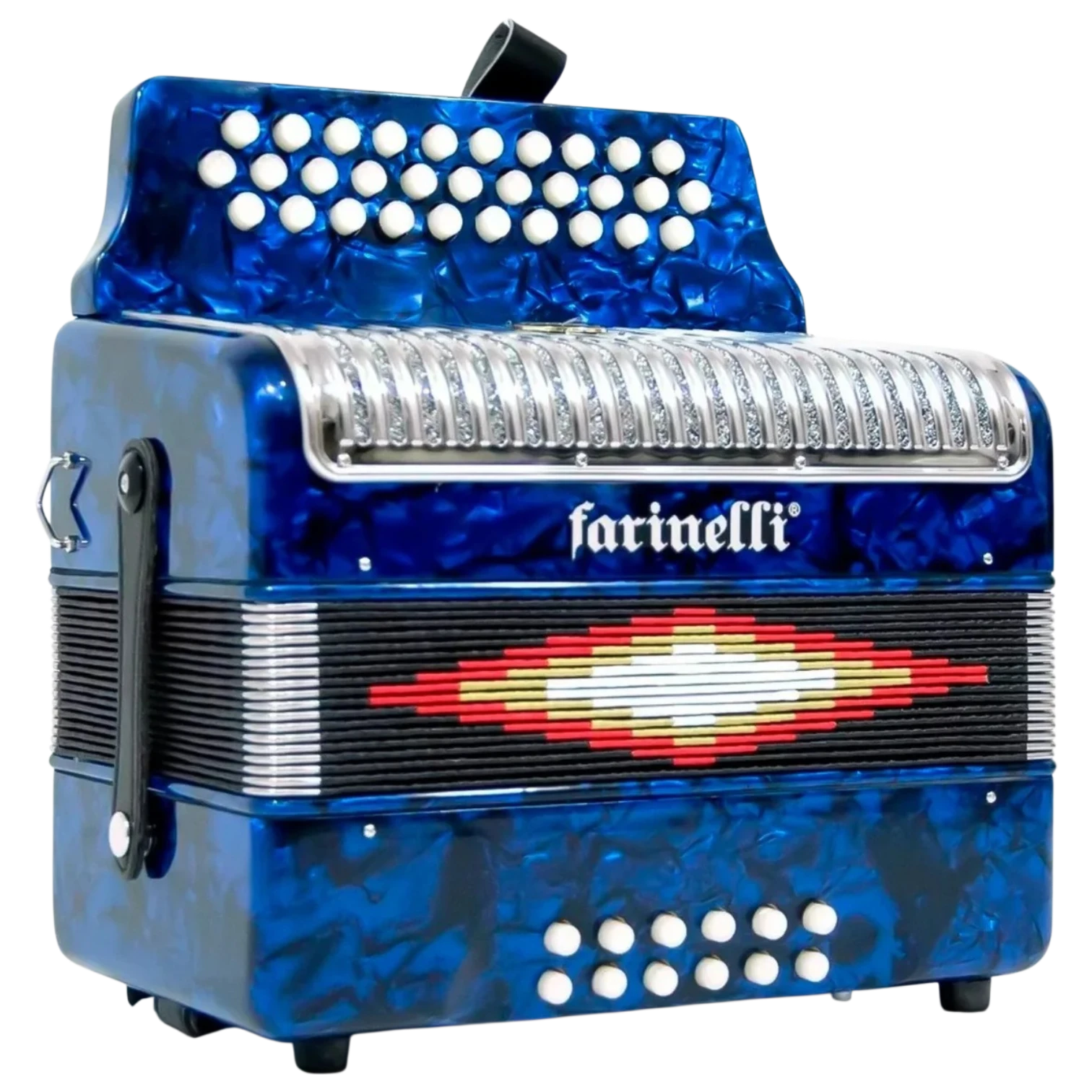 acordeon farinelli 3012faap fa azul lateral
