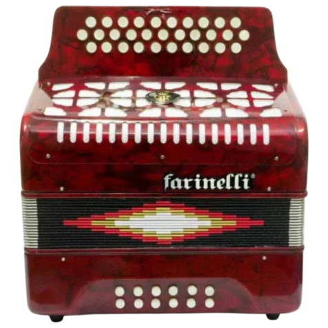 Acordeón Diatónico Farinelli 3012FAR FA Rojo frontal