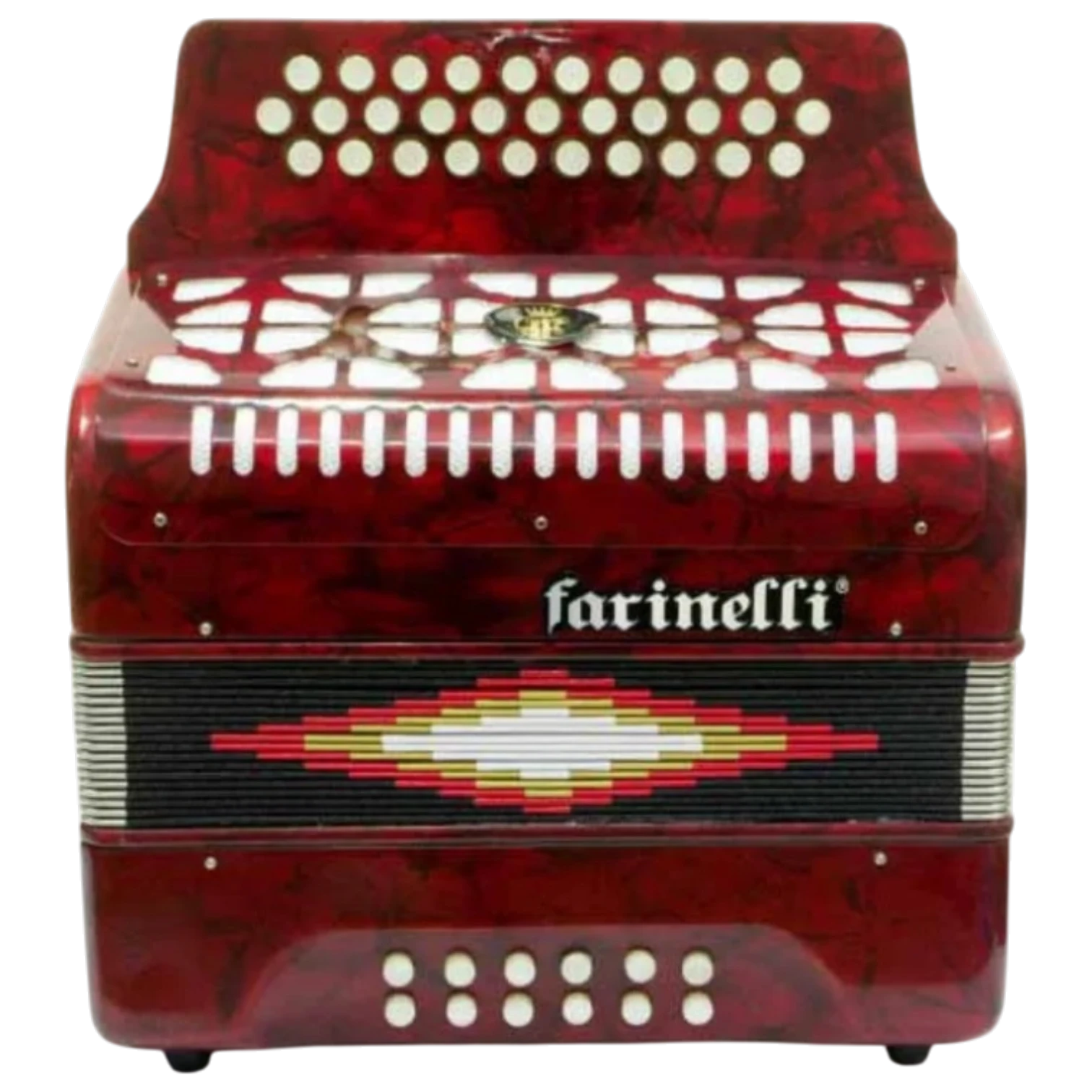 Acordeón Diatónico Farinelli 3012FAR FA Rojo frontal