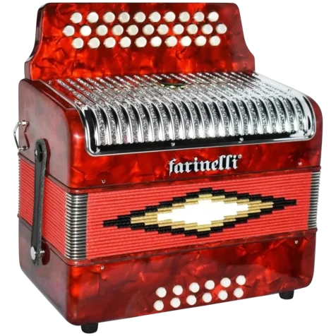 Acordeon Farinelli 3012FARP fa rojo frontal