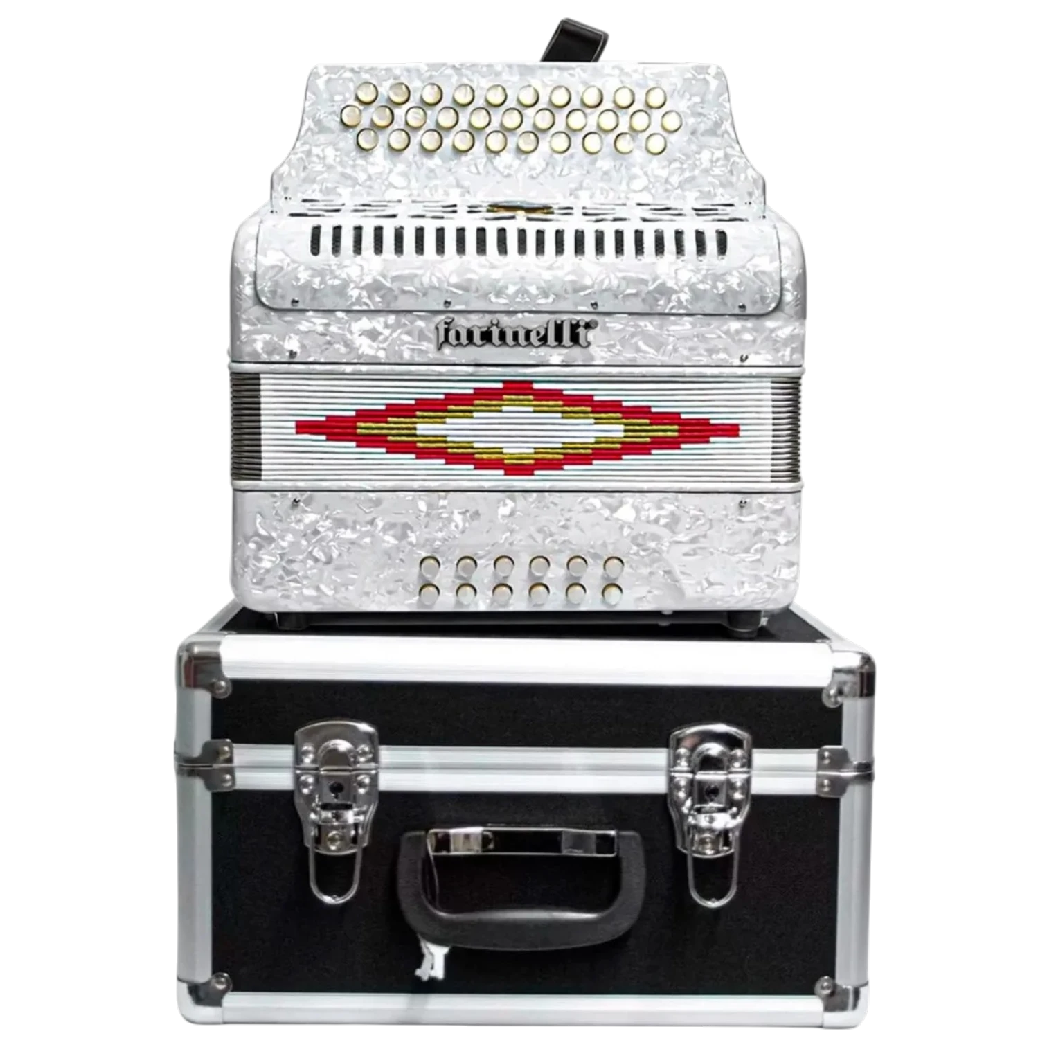 acordeon farinelli 3012faw fa blanco estuche