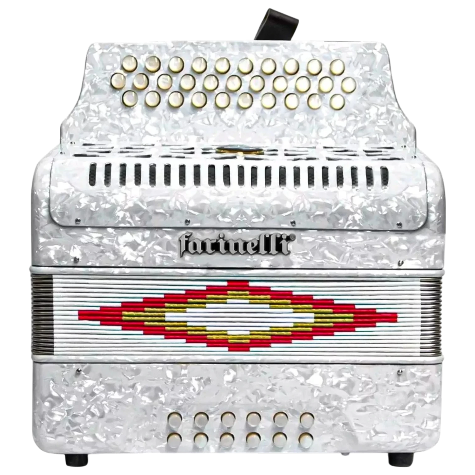 acordeon farinelli 3012faw fa blanco frontal